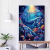 5d DIY Diamond Painting Cross Stitch Whale Diamond Embroidery Underwater World Mosaic Full Round Drill Home Decor