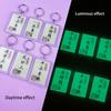 Creative Calligraphy Luminous Keychain Chinese Style Lucky Bless Keyring Car Key Ring Bag Pendant Charms Accessories Kids Gift