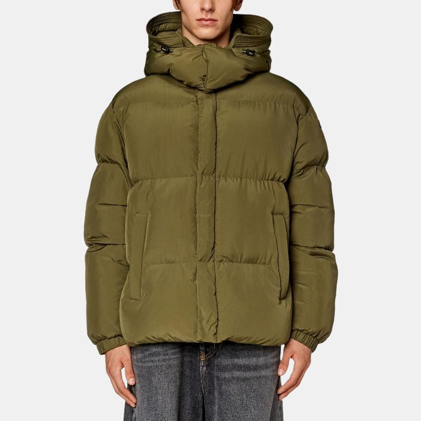 DIESEL FW23 Puffer Jacket Men's Olive Green A114670NIAU-5AF