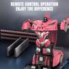 Children's Toys, Gifts,Remote Controlled Transformation Robot 2.4G Light  Car One Click Transformation Car Human, Boy's Gift