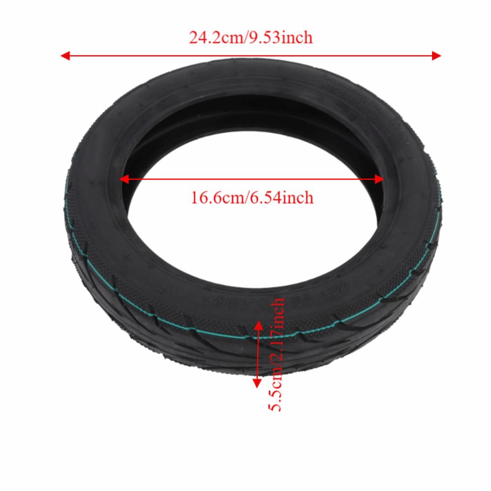 10x2.125 Tubeless Tire 10 Inch Rubber Vacuum Tyre Durable Scooter Tire  Replacement