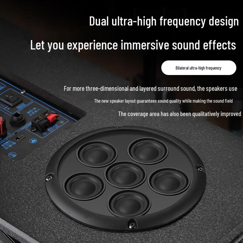 SAST High-Power Outdoor Trolley Speaker with Microphone