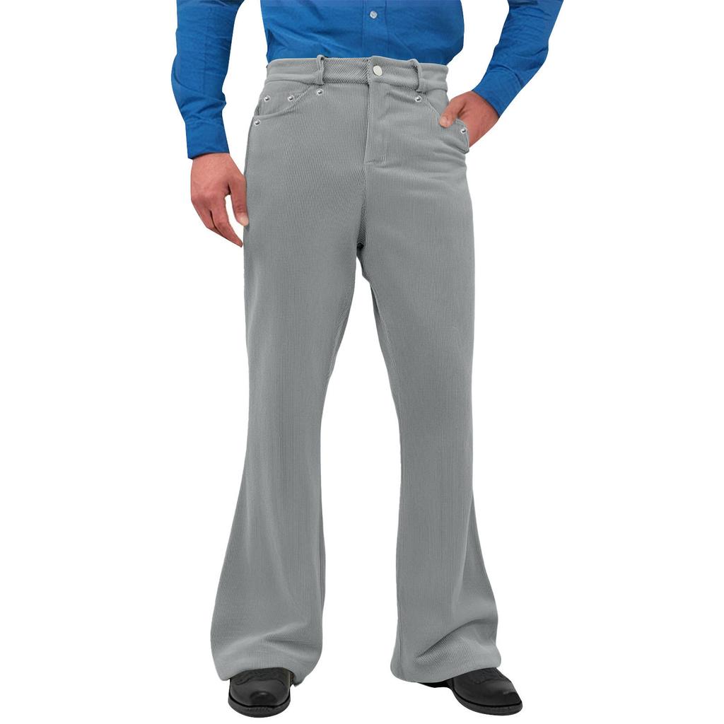 Men'S Casual Fashion Retro Flared Pants Long Pants