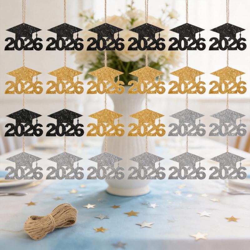 Bulk 24/36Pcs Graduation Theme Decorations Paper Vase Centerpieces For Party Tables Graduation Party Favors
