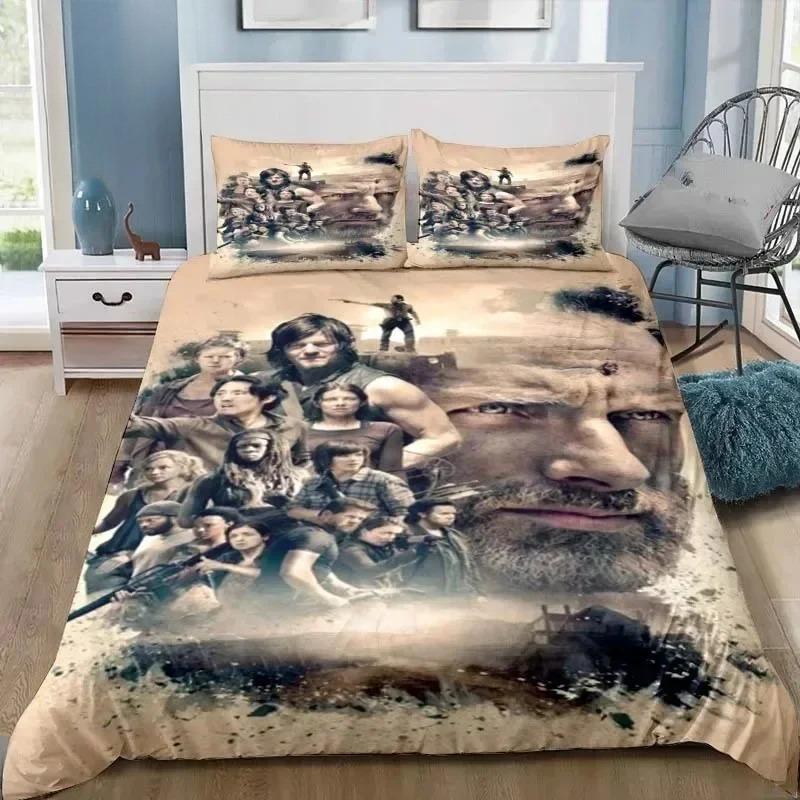 

Ходячие мертвецы Дэрил Диксон Крылья Марк Комплект постельного белья Односпальный Полуторный Двуспальный Кинг-сайз Комплект для кровати Взрослый Мальчики Спальня 3D-печать 70x133cm 2pcs