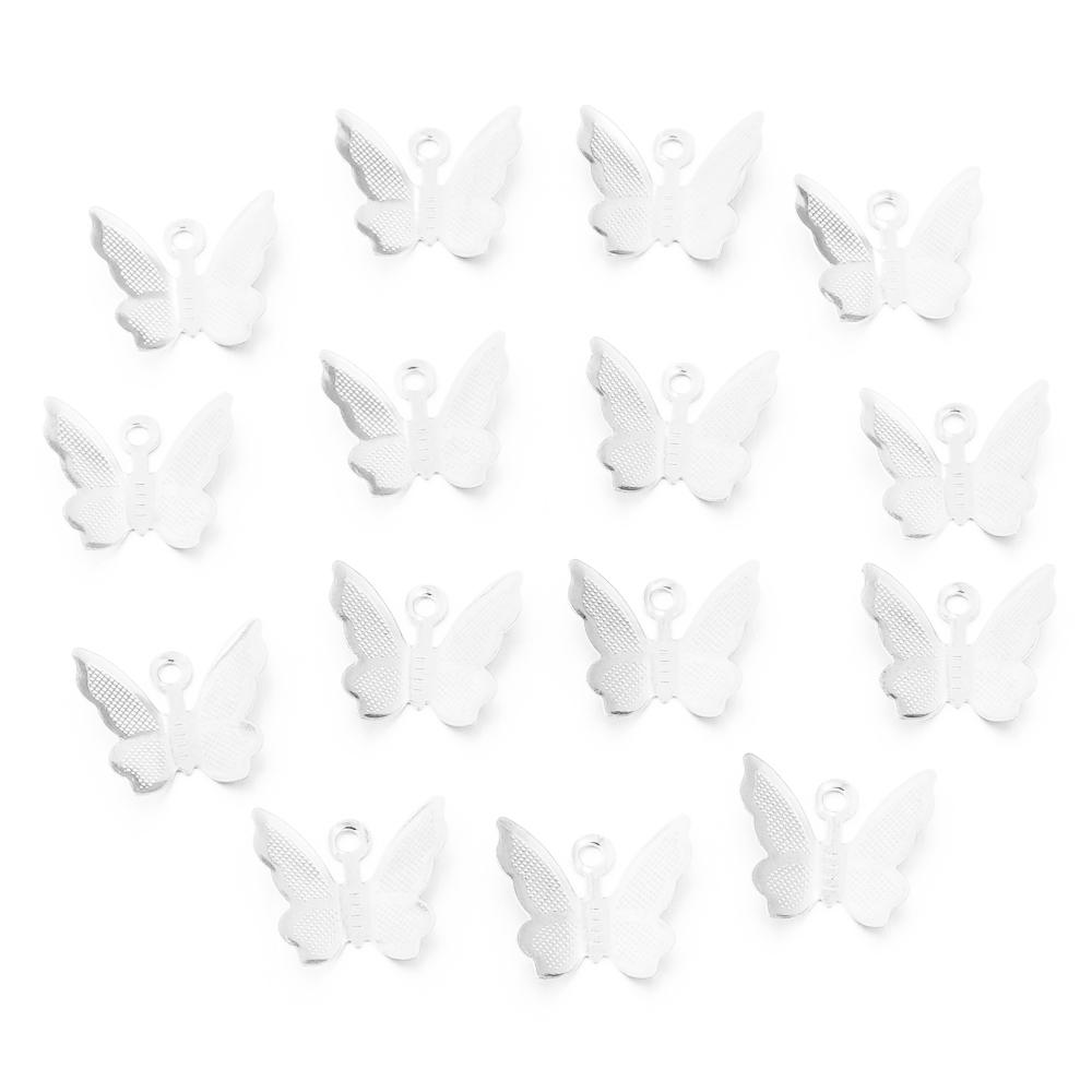 30-50pcs/Lot Iron Hollow Butterfly Accessories DIY Home Decoration Charm Beads for Jewelry Making Hair Accessory Production