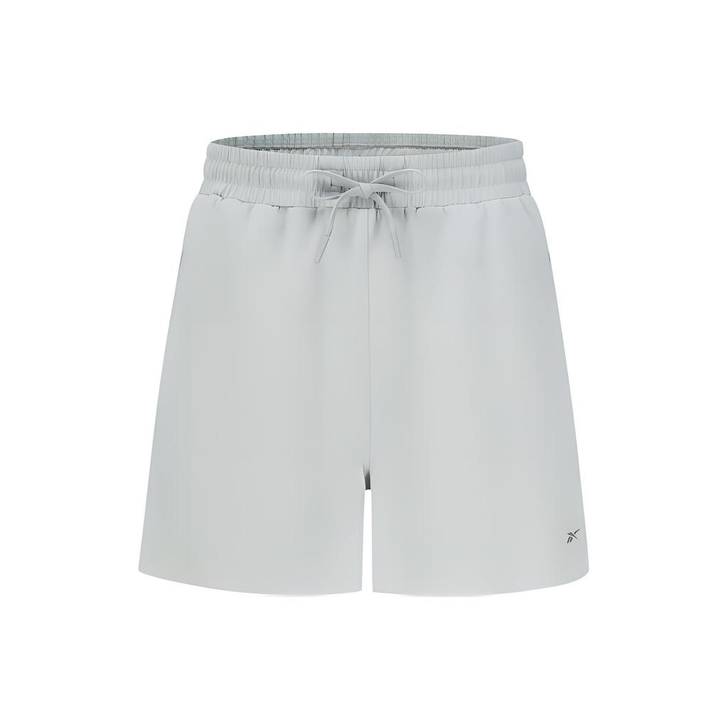 Reebok Solid Color Elastic Waist Knitted Casual Shorts Women Shorts Gray 23RCS602WGG0