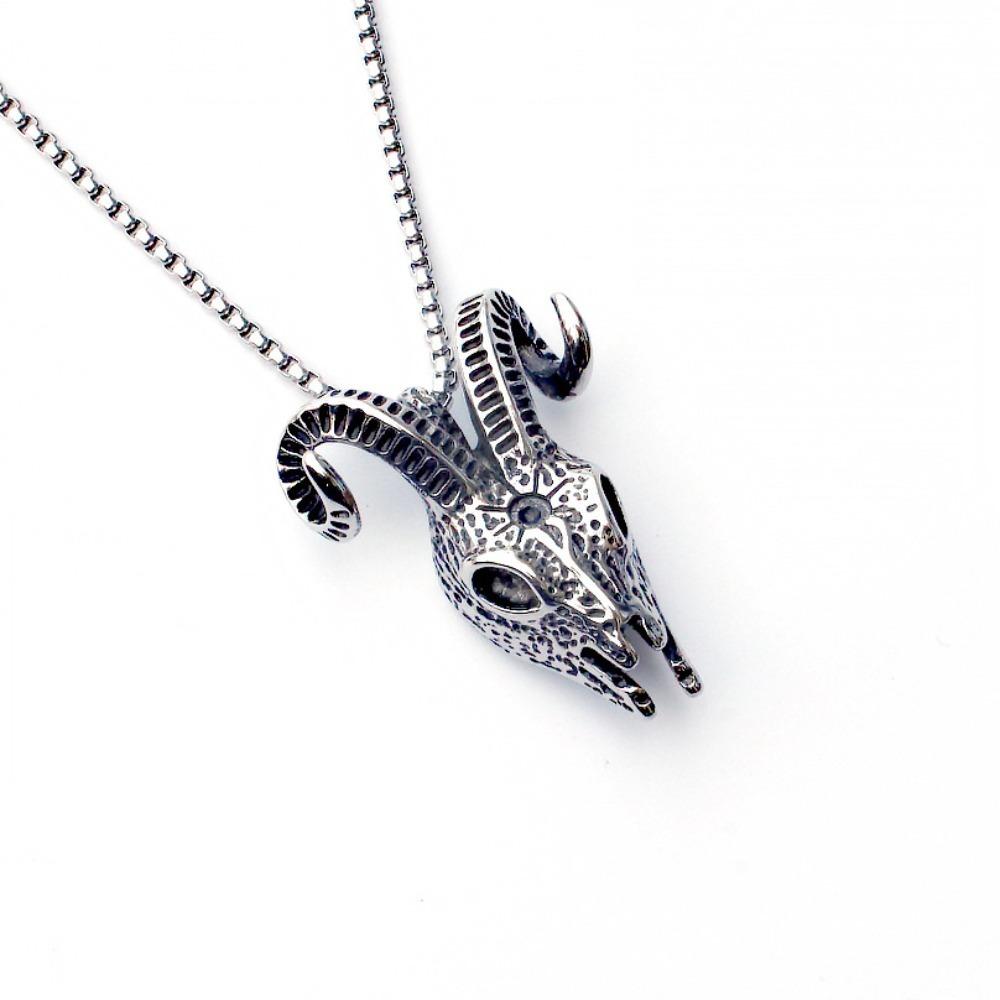 Vintage Viking Iron Triangle Shield Titanium Steel Pendant Necklace for Men