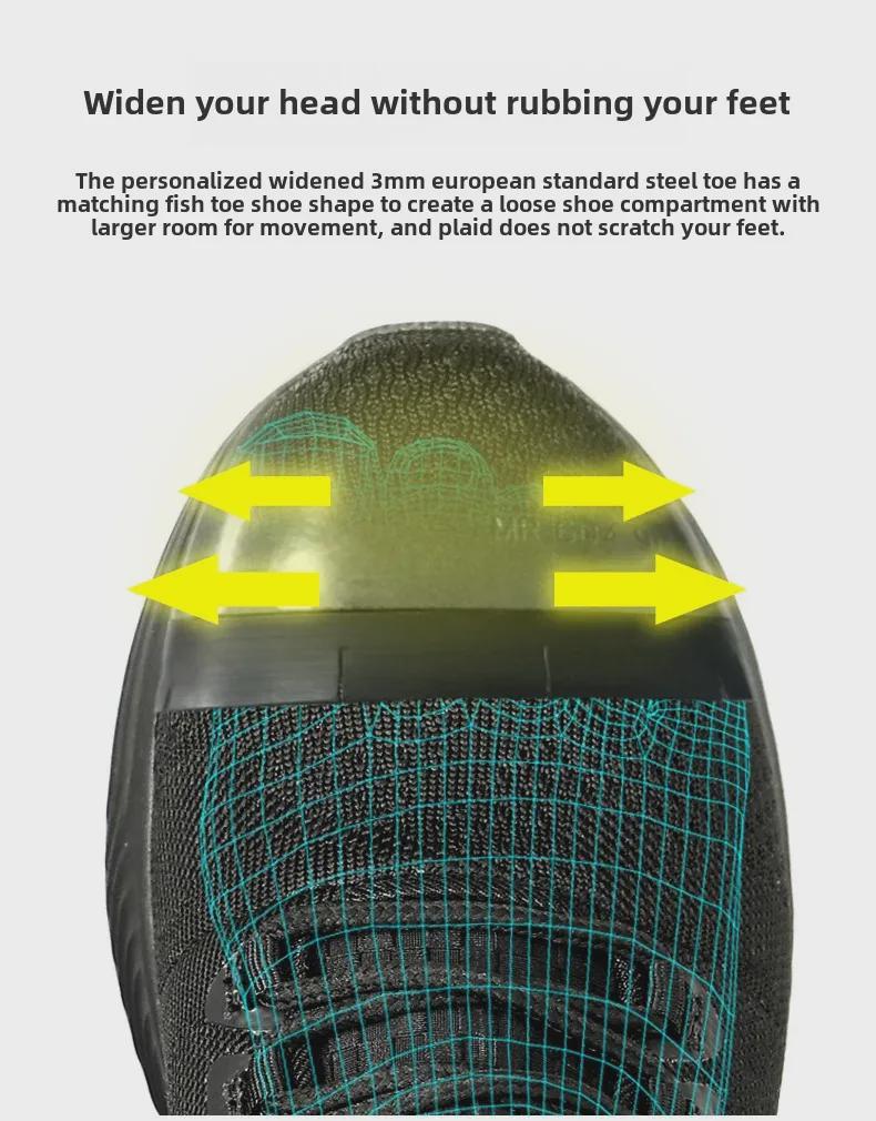 Jiefu Lightweight Breathable Safety Shoes - Anti-Smash & Anti-Puncture Protection