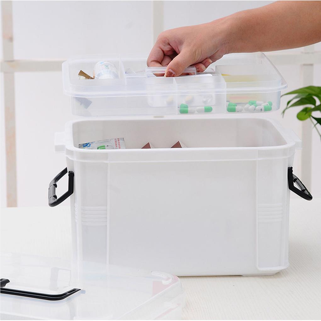 First Aid Kit Plastics Pouch Supplies Dust-proof Storage Cases Convenient Simple Style Household Supply Medical Case