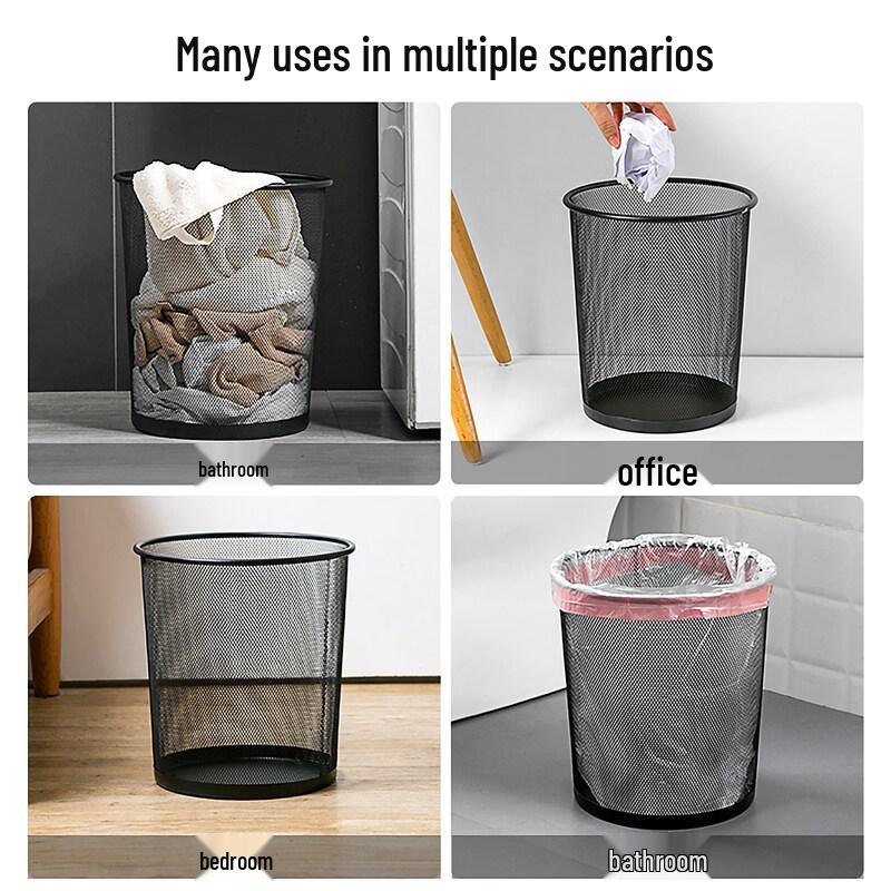 Mufengxing Large Metal Mesh Wastebasket