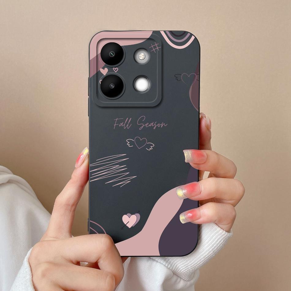 

For Infinix Smart 7 Plus Phone Case Creative Funny Liquid Silicone Camera Protection Back Cover For Infinix Smart7 7Plus Funda Infinix Smart 7
