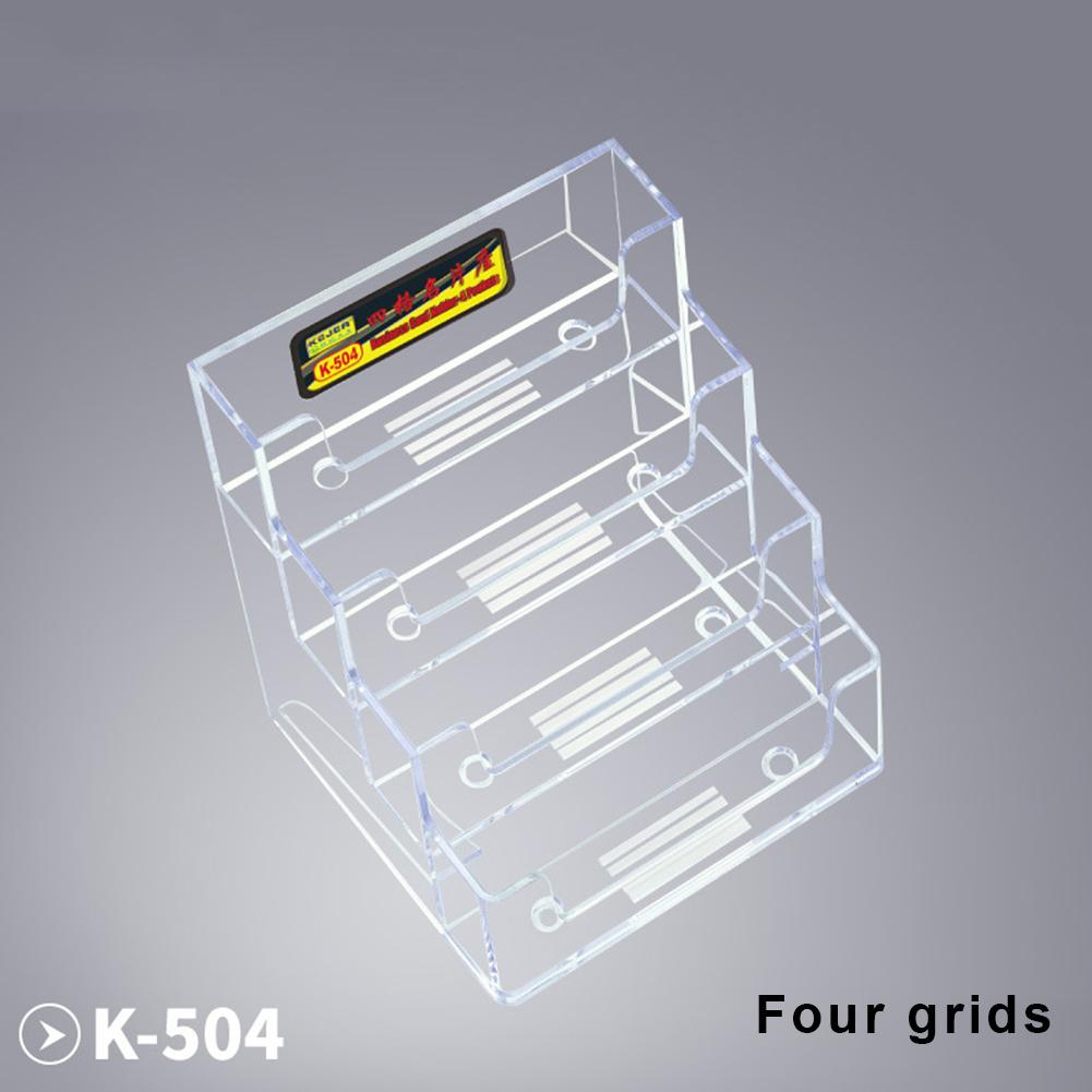 Transparent Business Card Case  Acrylic Card Storage Box Multi-Layer Business Card Holder Capacity For Exhibitions