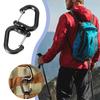 Outdoor Rock Climbing 360 Rotatable Hook Double Carabiner Swivel Connector Keychain Multi-Use Backpack Keychain Hiking Buckle