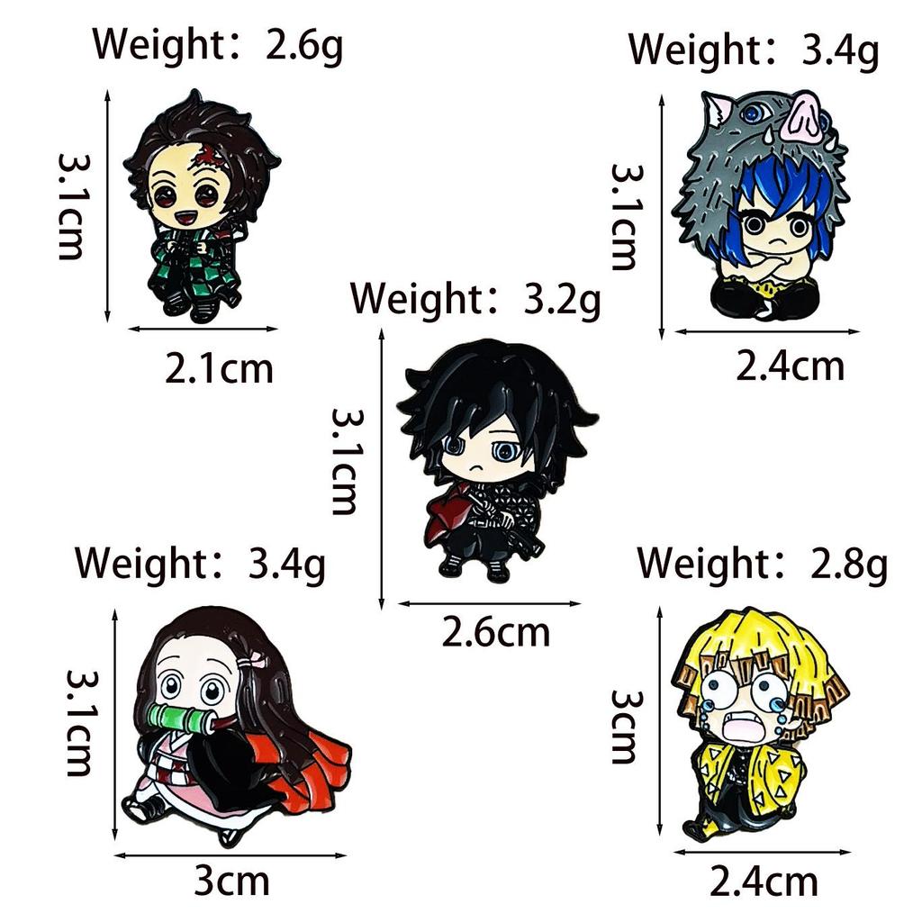 Jujutsu Kaisen Anime Brooch - Cartoon Character Badge for Clothing, Backpack, and Accessories