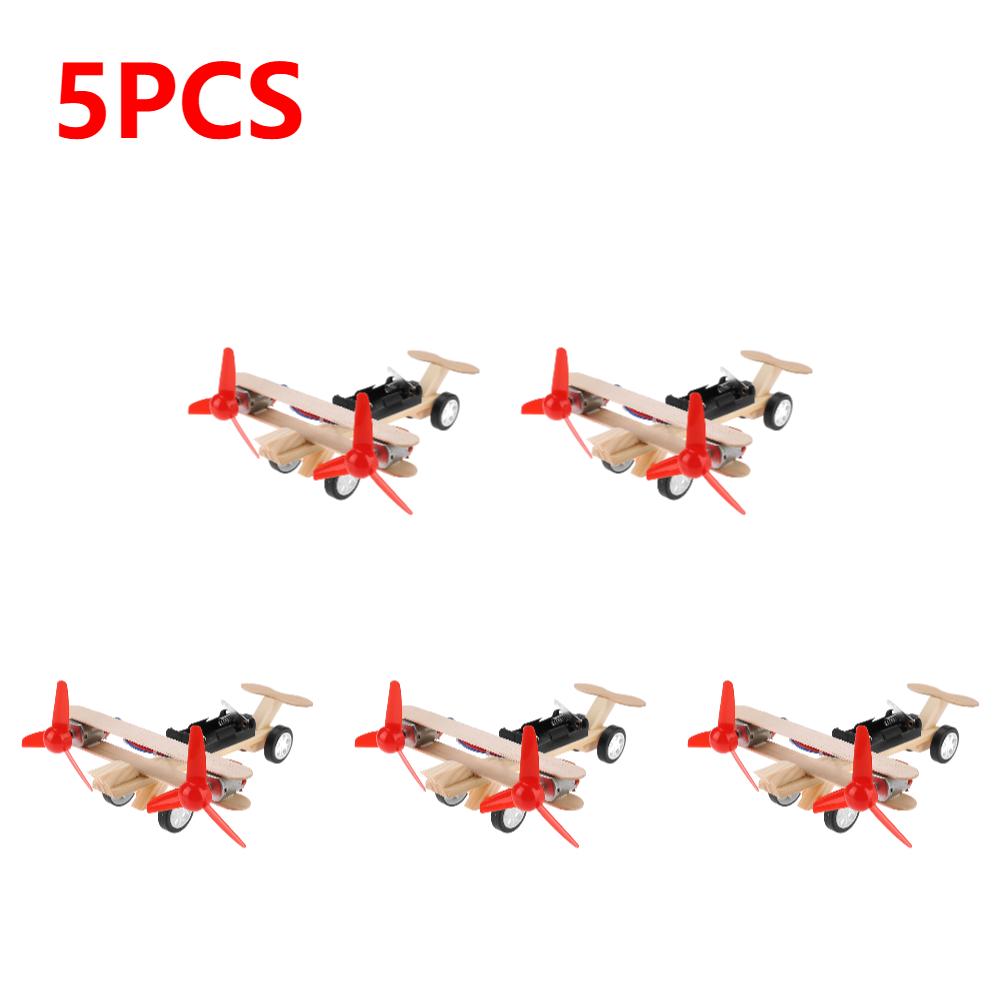 1/5/10PCS Twin Blades Aircraft Educational Toys Eco-Friendly DIY Scientific Experiment Kids Electric Plane STEM Craft Kits