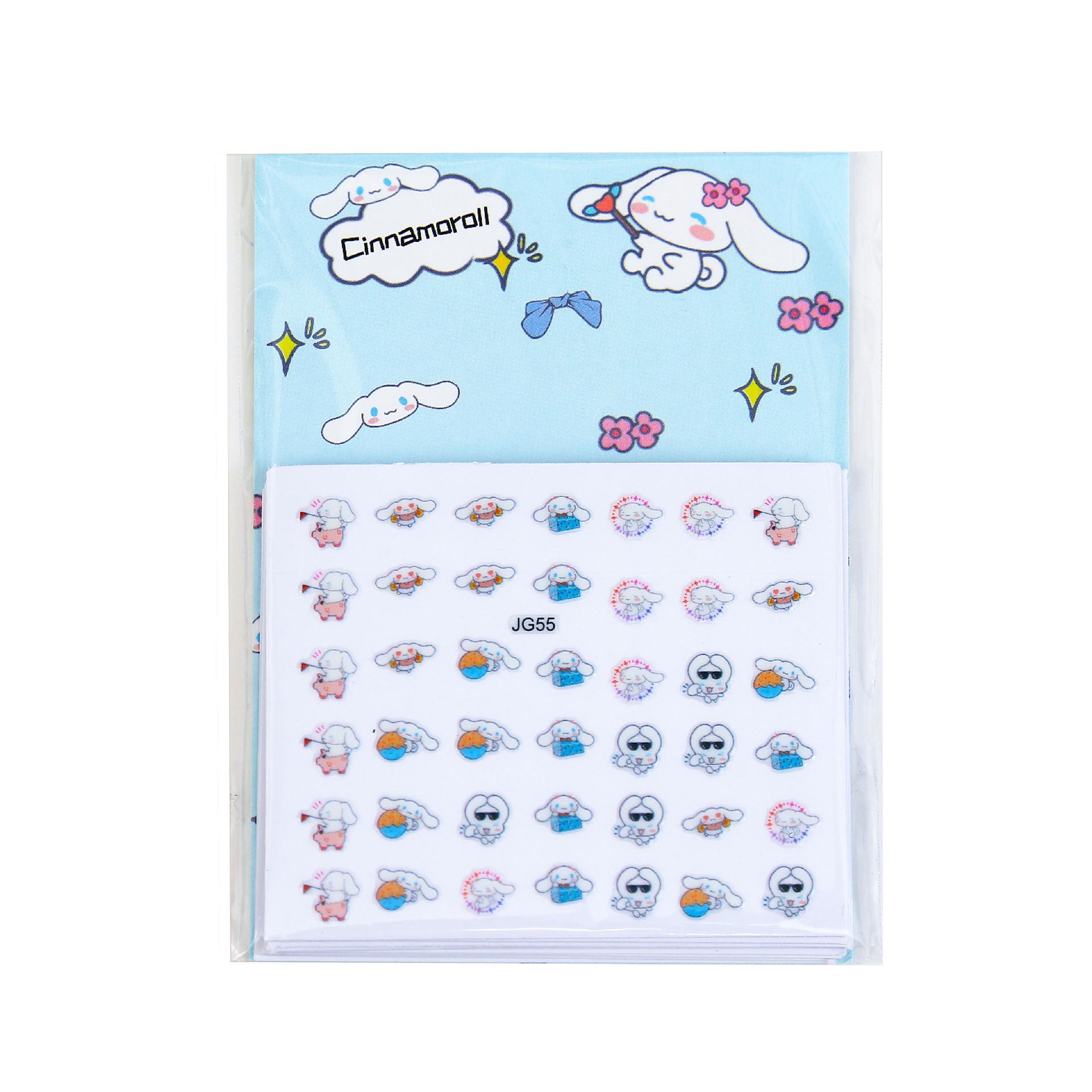 Eco-friendly Waterproof Cartoon Princess Elsa Nail Stickers for Girls - Cute & Safe Manicure Decoration