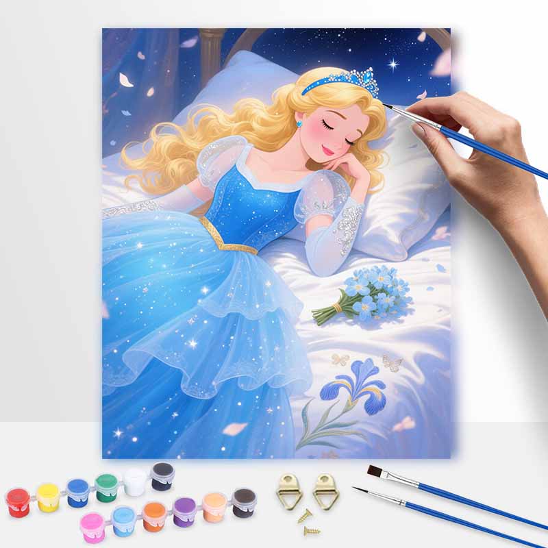 Disney Cinderella oil painting art kit handmade painting diy home decoration 20x30cm