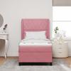 Boxspring bed with headboard Pink 200 x 100 cm Velvet