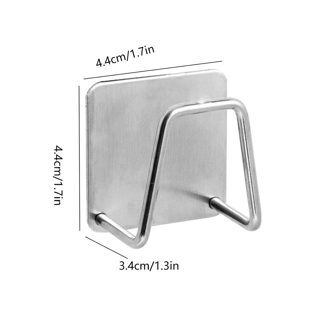 Sponges Holder Self Adhesive Sink Kitchen Organiser Stainless Steel Storage Soap Drying Wall Hook Rustproof
