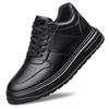 New Height Increasing Shoes For Men 6cm 8cm Invisible Elevator Sneakers Black Leather Casual Shoes Men Sneakers Big Size 46