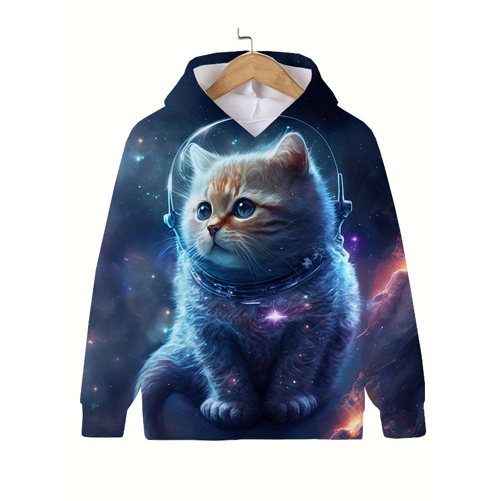 Dětské Oblečení Dívčí Mikiny Dlouhý Rukáv Roztomilý 3D Potisk Kočky Dětské Jarní Podzimní Oblečení Ležérní Kreslené Venkovní Dívčí Oblečení Topy