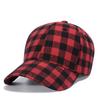 Damen Baumwoll-Baseballkappe Sommer UV-Schutz Verstellbar Kariert Pferdeschwanz-freundlich Outdoor-Sonnenhut Modischer Lässiger Stil