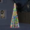 VidaXL LED Christmas Tree On Flagpole 550 LEDs Colorful 300 Cm, Christmas Decoration, LED Light, Christmas Light 358114
