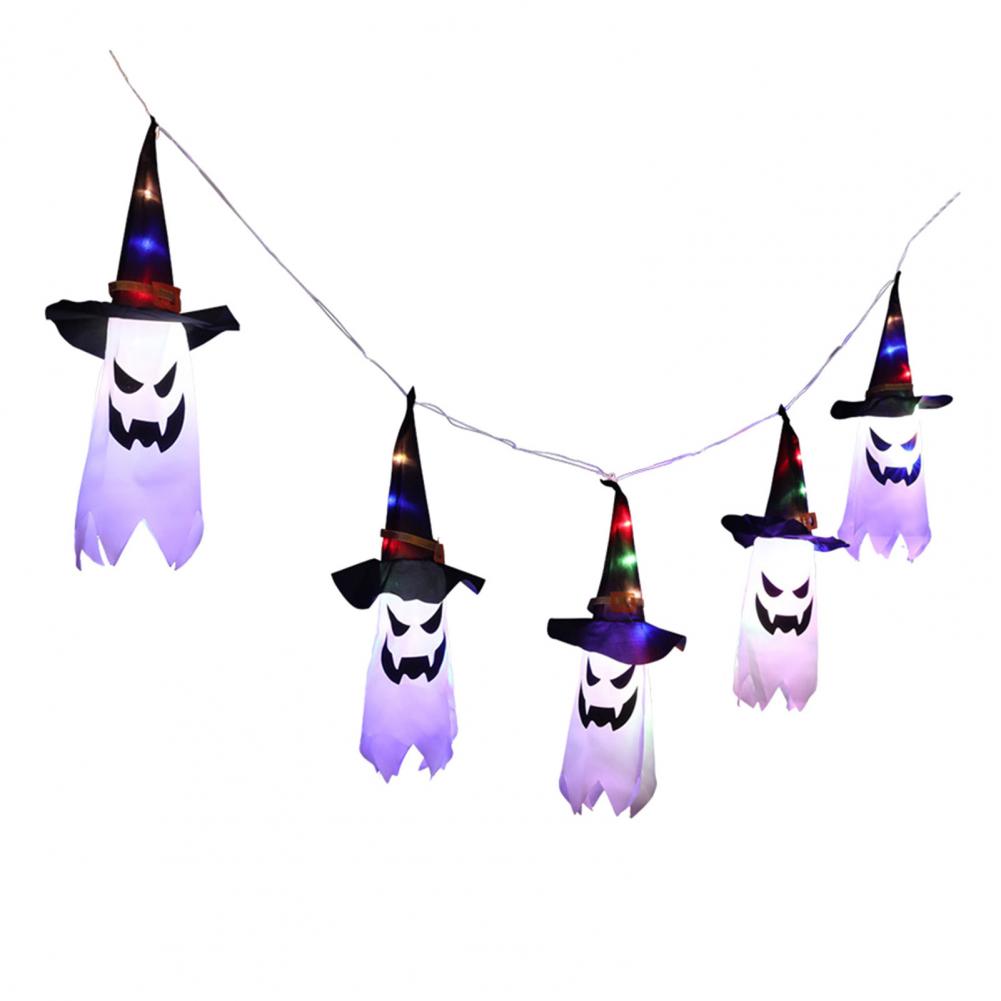 Halloween Light Up Hanging Ghost Decoration Spooky LED Ghost Light for Indoor Front Porch Yard Bedroom Decor