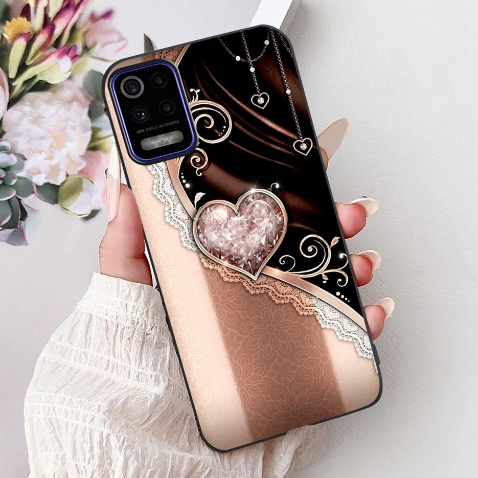 For LG K52 K62 2020 Case LM-K520 LM-K525 Stylish Love Heart Painted Cover Soft TPU Phone Case For LG K62 K 52 LGK52 LGK62 Fundas