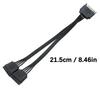 Double 15pin Power Adapter Cable 15Pin Port to Connect 2 Hard Drive Simultaneously