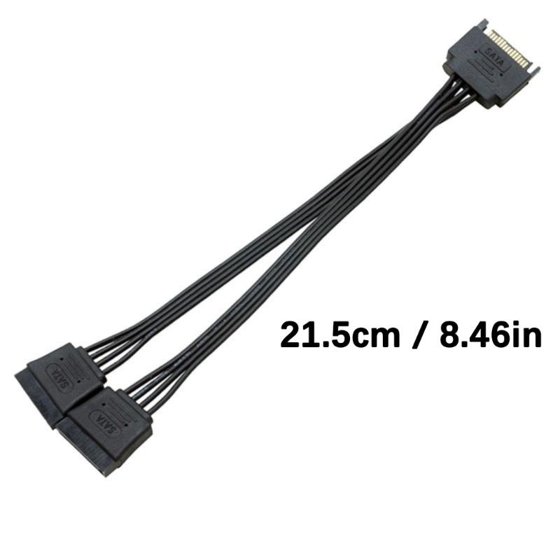 Double 15pin Power Adapter Cable 15Pin Port to Connect 2 Hard Drive Simultaneously