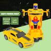 Electric Transforming Robot Car Toy with Music Light Automatic Obstacle Avoidance Deformation Tank