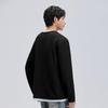 Mark Fairwhale Men's Heavyweight Waffle Knit V-Neck Long Sleeve T-Shirt