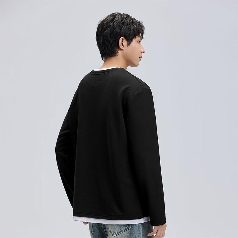 Mark Fairwhale Men's Heavyweight Waffle Knit V-Neck Long Sleeve T-Shirt