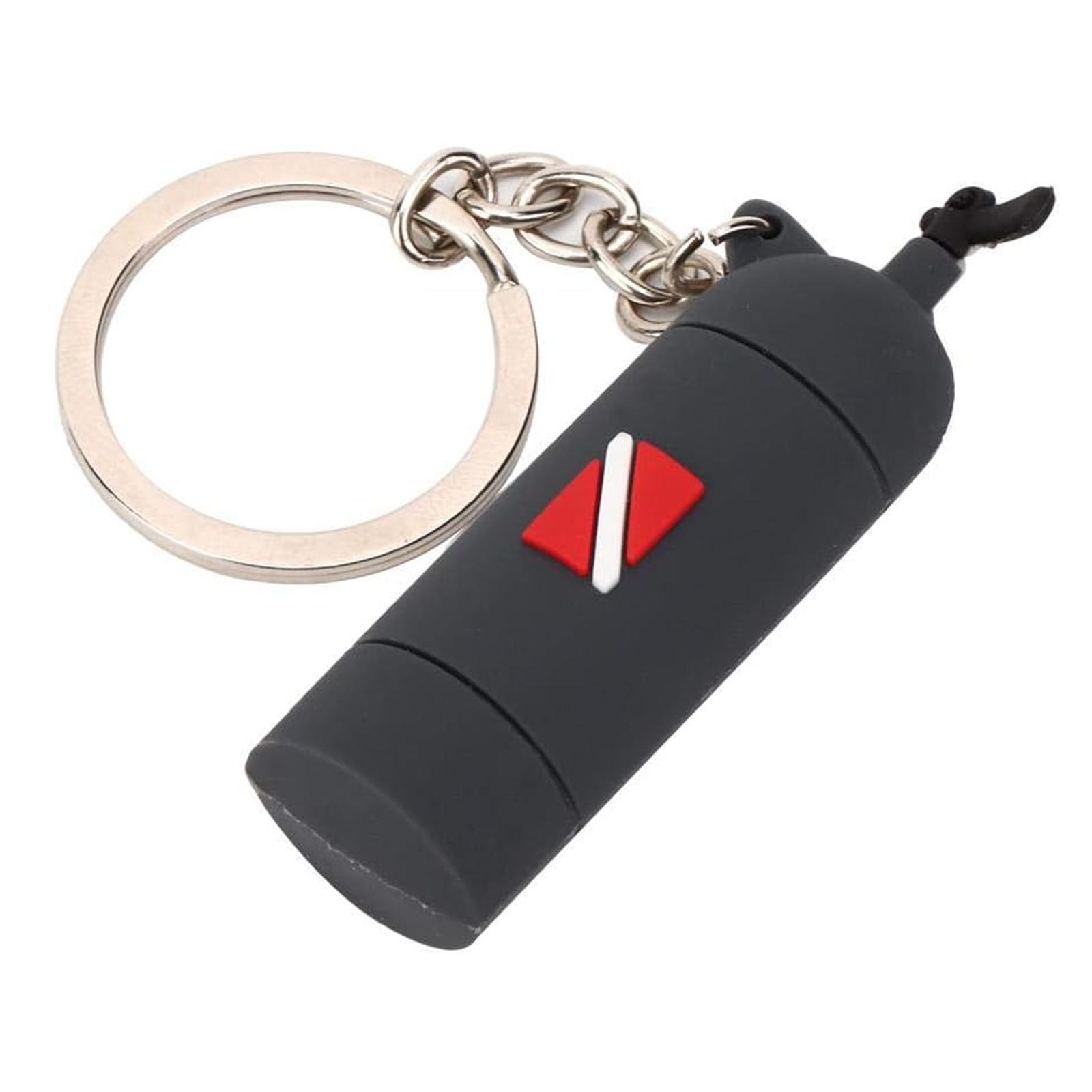 

Маленький брелок для дайвинга ПВХ в форме баллона с воздухом Брелок Портативный аксессуар для снаряжения для снорклинга Брелок дайвера для повседневной носки на вечеринке чёрный