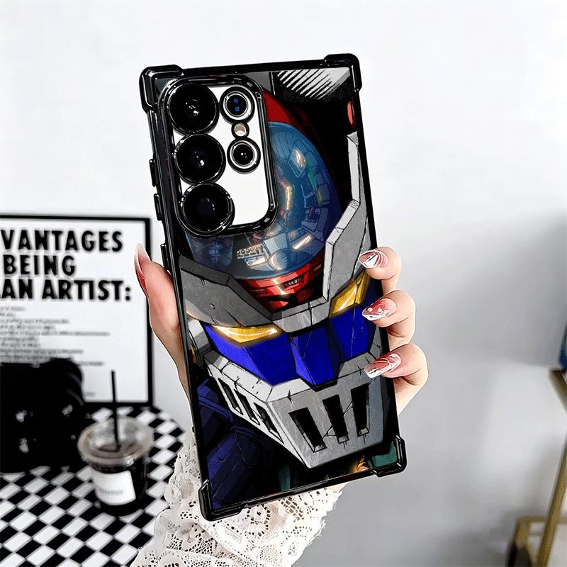 M-Mazinger Z Anime Plating Phone Case For Samsung Galaxy S24 S25 FE S26 Edge S23 Ultra S22 S21 Plus S20 Anti-Fall Airabag Cover