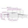 VidaXL Garden Lounge Set 6 Pcs White Solid Pine Wood 3250697