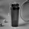 600ml Portable Protein Powder Shaker Bottle Leak Proof Water Bottle for Gym Fitness Training Sport Shaker Mixing Cup with Scale