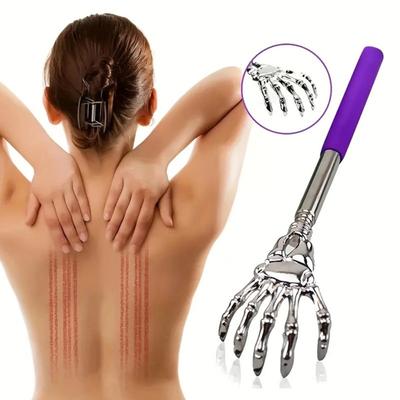 5Pcs Extendable Back Scratcher Heavy Duty Stainless Steel Portable Hard-to-Reach Areas Telescopic Back Scratcher Massager Tools