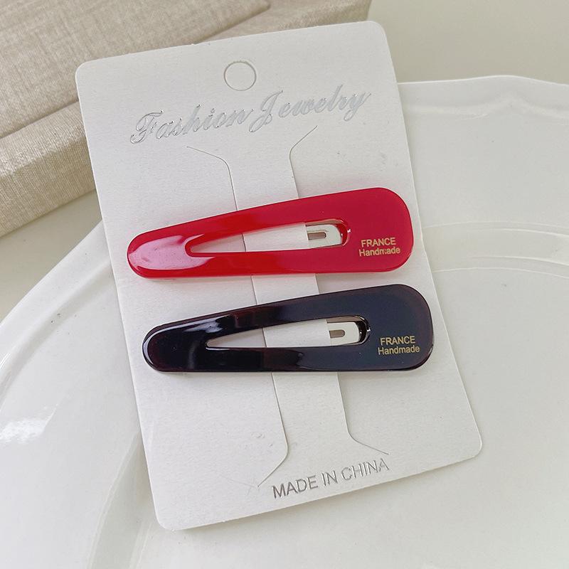 Ins  Simple 5.5cm Candy Colorful  Fringe Clip Exquisite Fashion Acetate Duckbill Clip Hair Accessories For Woman Girls