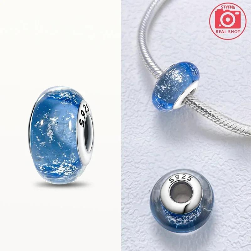 Coppereffervescence Murano Glass Original Colored Beads Fit Original Charm Bracelet Fine Jewelry Diy Giftsfor Women