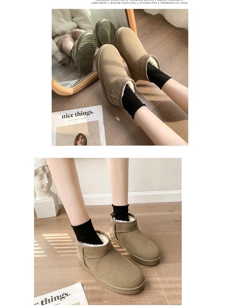 Women's Plus Size Thick-Soled Snow Boots - Cozy Velvet Lined Outdoor Winter Wear