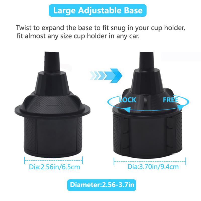 Universal Car Cup Holder Phone Mount 360 Degree Adjustable Rotatable Phone Mount Cup Holder Cell Phone Stand For Auto Use