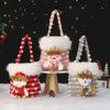 Plush Christmas Small Gift Bag 3D Snowman Santa Doll Fruit Candy Bag Christmas Eve New Year Tote Bag for Xmas Party Supplies