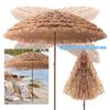 6.23ft/1.9m Thatched Tiki Umbrella Beach Umbrella Height Adjustable Outdoor Patio Umbrella Natural Tiki Umbrella for Beach