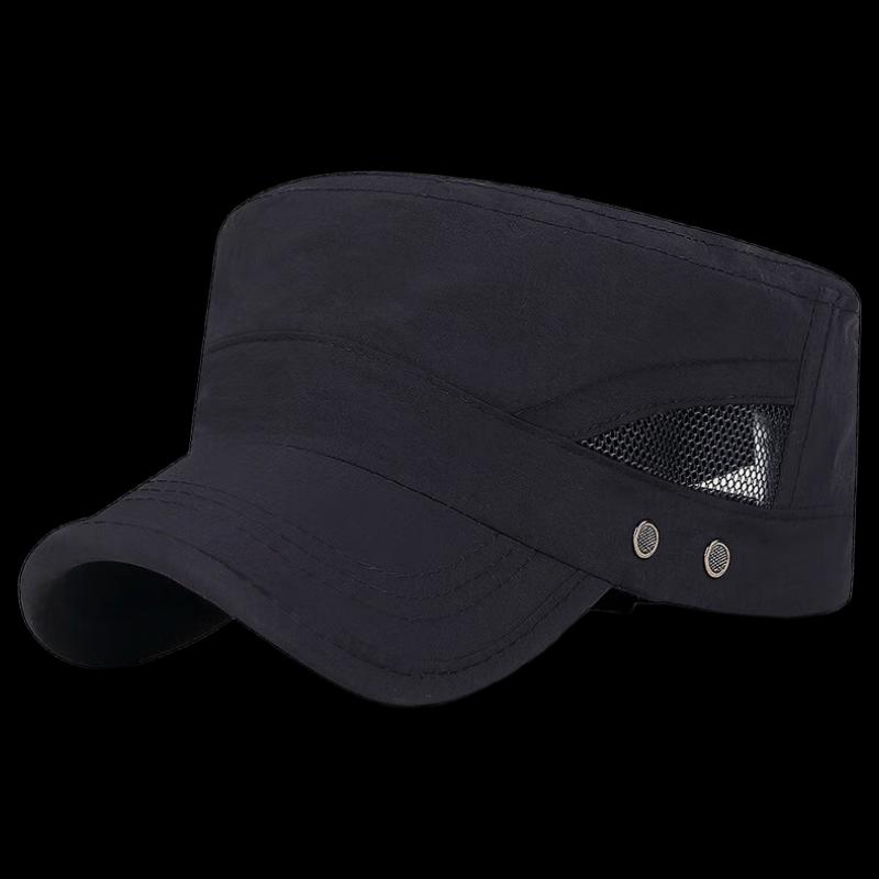 Мужская дышащая регулируемая сетчатая кепка с плоским верхом, быстросохнущая Adjustable