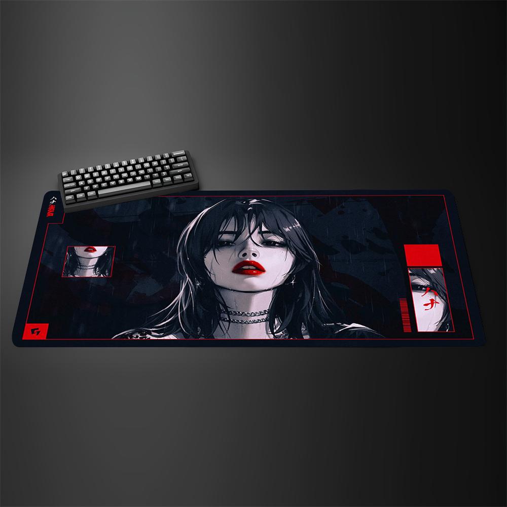 YUki Aim Gaming Mouse Pad NonSlip Mouse Mat Kazemi Anime Large Mousepad Gamer Professional Computer Big Desk Pads Keyboard Mat