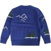 Polo Ralph Lauren Sweater Kids Bear Embroidery Pattern Crew Neck Pullover Long Sleeve Kids Sweater Blue 323951422-001
