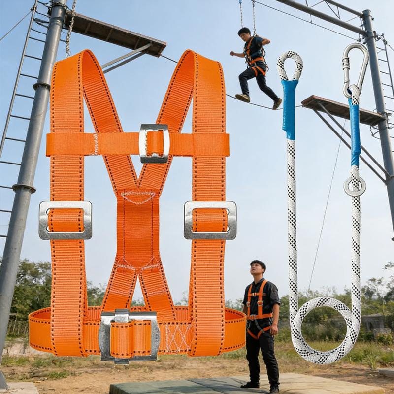 Multi-functional Lanyard Adjustable Safety Belt Safety Harness Rock Climbing Harness Adjustable Climbing Gear Rappelling Harness